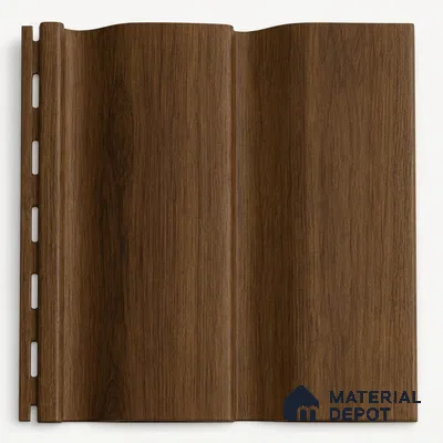 Oak Wood Ocre 10 ft x 0.89 ft (3060x270 mm) Wave Design Interior & Exterior Wall & Ceiling Panel - 16 mm | Suitable for Balcony, Facade & Open Area | Width is Subjected to 5% Variation
