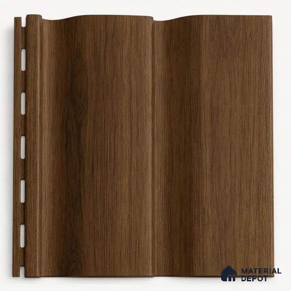 Oak Wood Ocre 10 ft x 0.89 ft (3060x270 mm) Wave Design Interior & Exterior Wall & Ceiling Panel - 16 mm | Suitable for Balcony, Facade & Open Area | Width is Subjected to 5% Variation