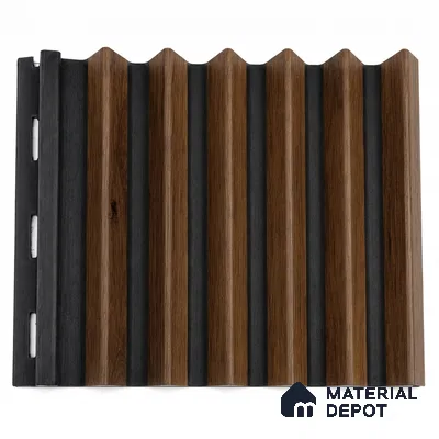 Oak Wood Ocre 10 ft x 0.85 ft (3060x260 mm) Prism Dual Tone Design Interior & Exterior Wall & Ceiling Panel - 21 mm | Suitable for Balcony, Facade & Open Area | Width is Subjected to 5% Variation