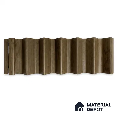 Spiced Walnut 10 ft x 0.85 ft (3060x260 mm) Prism Design Interior & Exterior Wall & Ceiling Panel - 21 mm | Suitable for Balcony, Facade & Open Area | Width is Subjected to 5% Variation