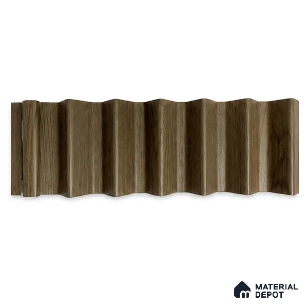 Spiced Walnut 10 ft x 0.85 ft (3060x260 mm) Prism Design Interior & Exterior Wall & Ceiling Panel - 21 mm | Suitable for Balcony, Facade & Open Area | Width is Subjected to 5% Variation