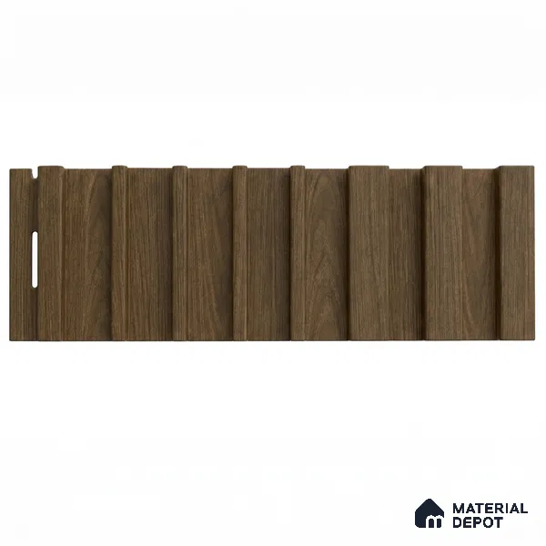 Spiced Walnut 10 ft x 0.89 ft (3060x270 mm) Unic Design Interior & Exterior Wall & Ceiling Panel - 15 mm | Suitable for Balcony, Facade & Open Area | Width is Subjected to 5% Variation
