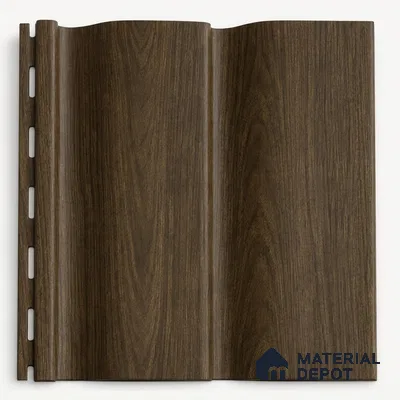 Spiced Walnut 10 ft x 0.89 ft (3060x270 mm) Wave Design Interior & Exterior Wall & Ceiling Panel - 16 mm | Suitable for Balcony, Facade & Open Area | Width is Subjected to 5% Variation