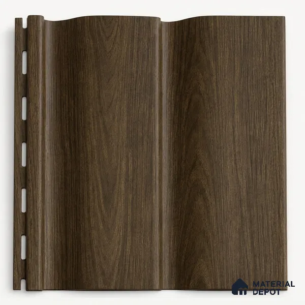 Spiced Walnut 10 ft x 0.89 ft (3060x270 mm) Wave Design Interior & Exterior Wall & Ceiling Panel - 16 mm | Suitable for Balcony, Facade & Open Area | Width is Subjected to 5% Variation