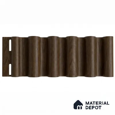 Spiced Walnut 10 ft x 0.7 ft (3060x215 mm) Dome Design Interior & Exterior Wall & Ceiling Panel - 20 mm | Suitable for Balcony, Facade & Open Area | Width is Subjected to 5% Variation
