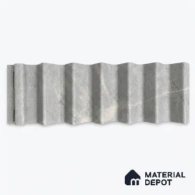 Armani Grey 10 ft x 0.85 ft (3060x260 mm) Prism Design Interior & Exterior Wall & Ceiling Panel - 21 mm | Suitable for Balcony, Facade & Open Area | Width is Subjected to 5% Variation