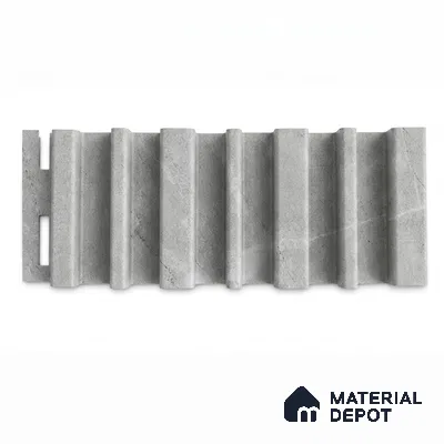 Armani Grey 10 ft x 0.89 ft (3060x270 mm) Stripes Design Interior & Exterior Wall & Ceiling Panel - 20 mm | Suitable for Balcony, Facade & Open Area | Width is Subjected to 5% Variation