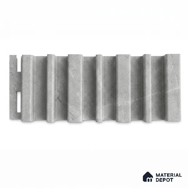Armani Grey 10 ft x 0.89 ft (3060x270 mm) Stripes Design Interior & Exterior Wall & Ceiling Panel - 20 mm | Suitable for Balcony, Facade & Open Area | Width is Subjected to 5% Variation