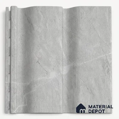 Armani Grey 10 ft x 0.89 ft (3060x270 mm) Wave Design Interior & Exterior Wall & Ceiling Panel - 16 mm | Suitable for Balcony, Facade & Open Area | Width is Subjected to 5% Variation