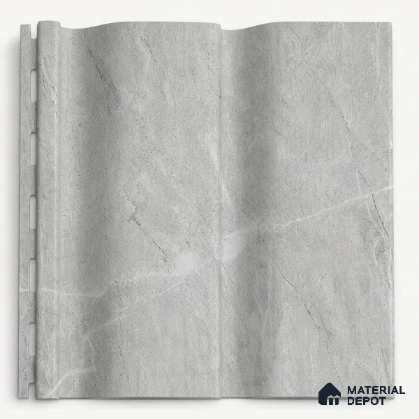 Armani Grey 10 ft x 0.89 ft (3060x270 mm) Wave Design Interior & Exterior Wall & Ceiling Panel - 16 mm | Suitable for Balcony, Facade & Open Area | Width is Subjected to 5% Variation