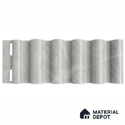 Armani Grey 10 ft x 0.7 ft (3060x215 mm) Dome Design Interior & Exterior Wall & Ceiling Panel - 20 mm | Suitable for Balcony, Facade & Open Area | Width is Subjected to 5% Variation