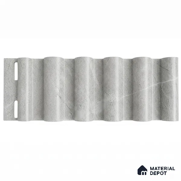 Armani Grey 10 ft x 0.7 ft (3060x215 mm) Dome Design Interior & Exterior Wall & Ceiling Panel - 20 mm | Suitable for Balcony, Facade & Open Area | Width is Subjected to 5% Variation