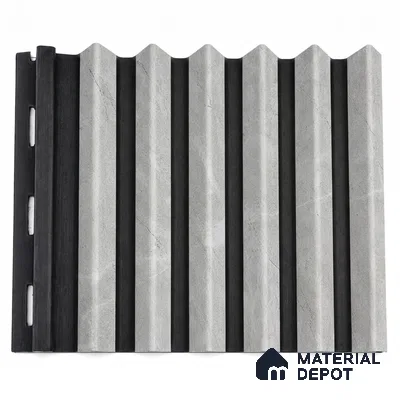 Armani Grey 10 ft x 0.85 ft (3060x260 mm) Prism Dual Tone Design Interior & Exterior Wall & Ceiling Panel - 21 mm | Suitable for Balcony, Facade & Open Area | Width is Subjected to 5% Variation