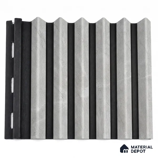 Armani Grey 10 ft x 0.85 ft (3060x260 mm) Prism Dual Tone Design Interior & Exterior Wall & Ceiling Panel - 21 mm | Suitable for Balcony, Facade & Open Area | Width is Subjected to 5% Variation