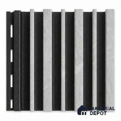 Armani Grey 10 ft x 0.89 ft (3060x270 mm) Stripes Dual Tone Design Interior & Exterior Wall & Ceiling Panel - 20 mm | Suitable for Balcony, Facade & Open Area | Width is Subjected to 5% Variation