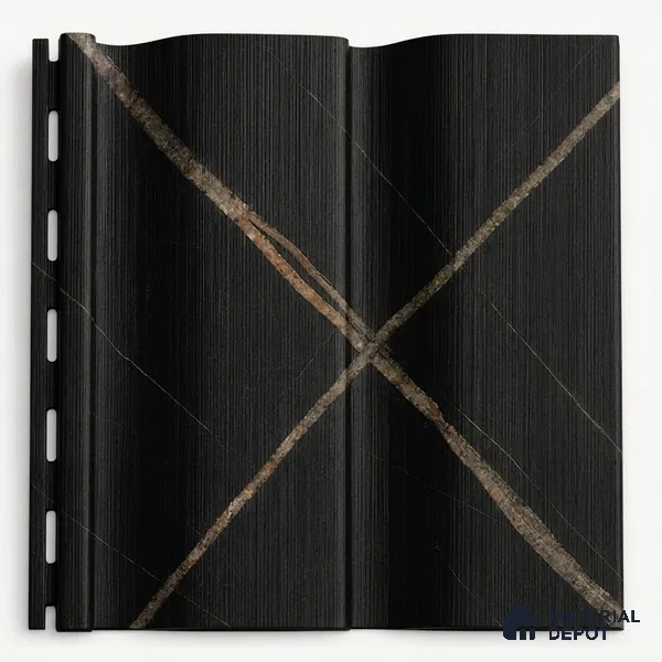 Portoro 10 ft x 0.89 ft (3060x270 mm) Wave Design Interior & Exterior Wall & Ceiling Panel - 16 mm | Suitable for Balcony, Facade & Open Area | Width is Subjected to 5% Variation