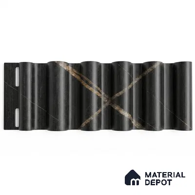 Portoro 10 ft x 0.7 ft (3060x215 mm) Dome Design Interior & Exterior Wall & Ceiling Panel - 20 mm | Suitable for Balcony, Facade & Open Area | Width is Subjected to 5% Variation