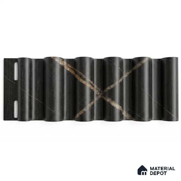 Portoro 10 ft x 0.7 ft (3060x215 mm) Dome Design Interior & Exterior Wall & Ceiling Panel - 20 mm | Suitable for Balcony, Facade & Open Area | Width is Subjected to 5% Variation