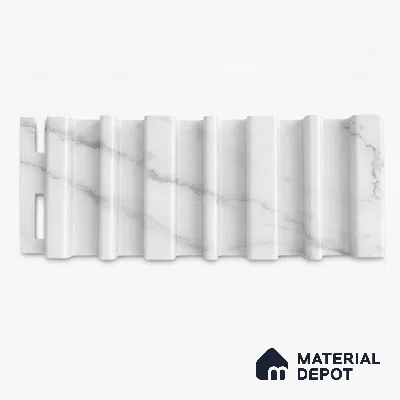 Royal Statuario 10 ft x 0.89 ft (3060x270 mm) Stripes Design Interior & Exterior Wall & Ceiling Panel - 20 mm | Suitable for Balcony, Facade & Open Area | Width is Subjected to 5% Variation
