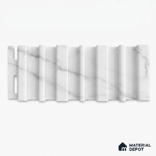 Royal Statuario 10 ft x 0.89 ft (3060x270 mm) Stripes Design Interior & Exterior Wall & Ceiling Panel - 20 mm | Suitable for Balcony, Facade & Open Area | Width is Subjected to 5% Variation