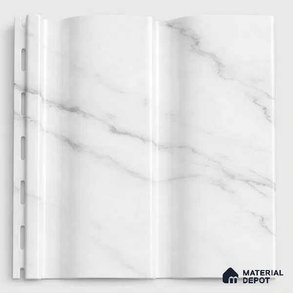 Royal Statuario 10 ft x 0.89 ft (3060x270 mm) Wave Design Interior & Exterior Wall & Ceiling Panel - 16 mm | Suitable for Balcony, Facade & Open Area | Width is Subjected to 5% Variation