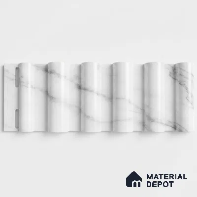 Royal Statuario 10 ft x 0.7 ft (3060x215 mm) Dome Design Interior & Exterior Wall & Ceiling Panel - 20 mm | Suitable for Balcony, Facade & Open Area | Width is Subjected to 5% Variation