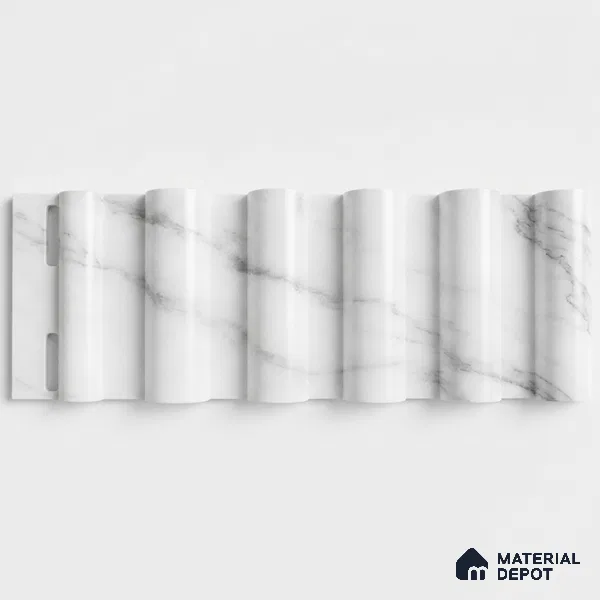 Royal Statuario 10 ft x 0.7 ft (3060x215 mm) Dome Design Interior & Exterior Wall & Ceiling Panel - 20 mm | Suitable for Balcony, Facade & Open Area | Width is Subjected to 5% Variation