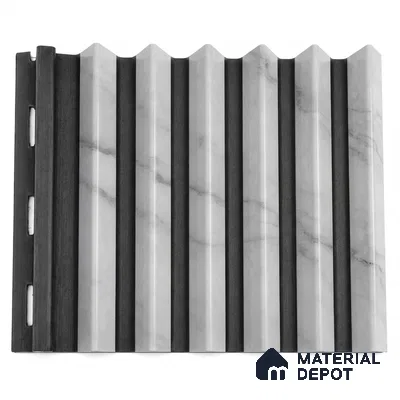 Royal Statuario 10 ft x 0.85 ft (3060x260 mm) Prism Dual Tone Design Interior & Exterior Wall & Ceiling Panel - 21 mm | Suitable for Balcony, Facade & Open Area | Width is Subjected to 5% Variation
