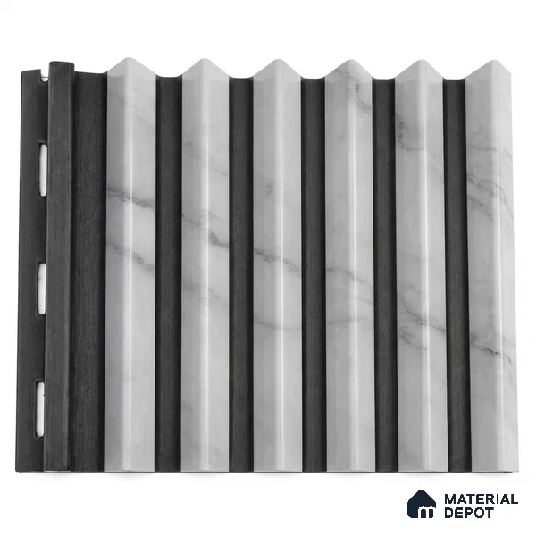 Royal Statuario 10 ft x 0.85 ft (3060x260 mm) Prism Dual Tone Design Interior & Exterior Wall & Ceiling Panel - 21 mm | Suitable for Balcony, Facade & Open Area | Width is Subjected to 5% Variation