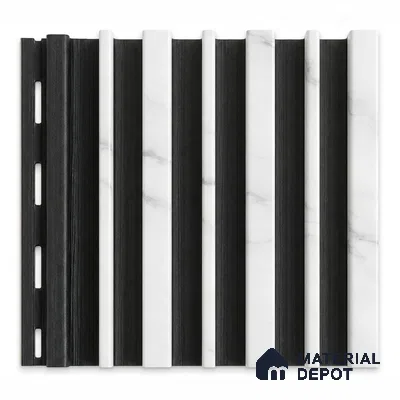 Royal Statuario 10 ft x 0.89 ft (3060x270 mm) Stripes Dual Tone Design Interior & Exterior Wall & Ceiling Panel - 20 mm | Suitable for Balcony, Facade & Open Area | Width is Subjected to 5% Variation
