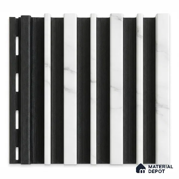 Royal Statuario 10 ft x 0.89 ft (3060x270 mm) Stripes Dual Tone Design Interior & Exterior Wall & Ceiling Panel - 20 mm | Suitable for Balcony, Facade & Open Area | Width is Subjected to 5% Variation