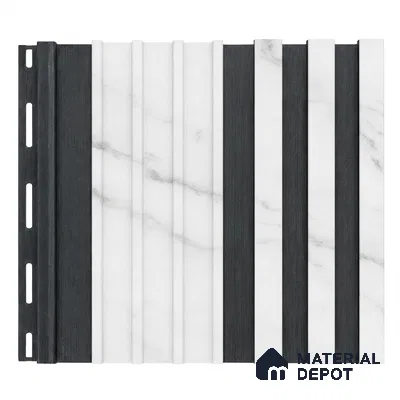 Royal Statuario 10 ft x 0.89 ft (3060x270 mm) Unic Dual Tone Design Interior & Exterior Wall & Ceiling Panel - 15 mm | Suitable for Balcony, Facade & Open Area | Width is Subjected to 5% Variation