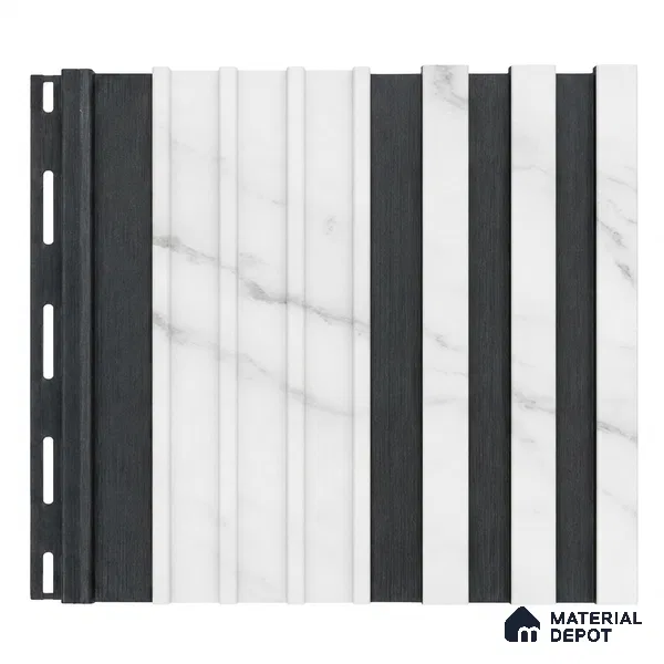 Royal Statuario 10 ft x 0.89 ft (3060x270 mm) Unic Dual Tone Design Interior & Exterior Wall & Ceiling Panel - 15 mm | Suitable for Balcony, Facade & Open Area | Width is Subjected to 5% Variation