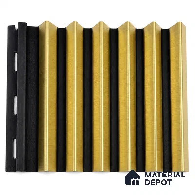 Oro 10 ft x 0.85 ft (3060x260 mm) Prism Dual Tone Design Interior & Exterior Wall & Ceiling Panel - 21 mm | Suitable for Balcony, Facade & Open Area | Width is Subjected to 5% Variation