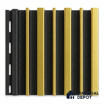 Oro 10 ft x 0.89 ft (3060x270 mm) Stripes Dual Tone Design Interior & Exterior Wall & Ceiling Panel - 20 mm | Suitable for Balcony, Facade & Open Area | Width is Subjected to 5% Variation