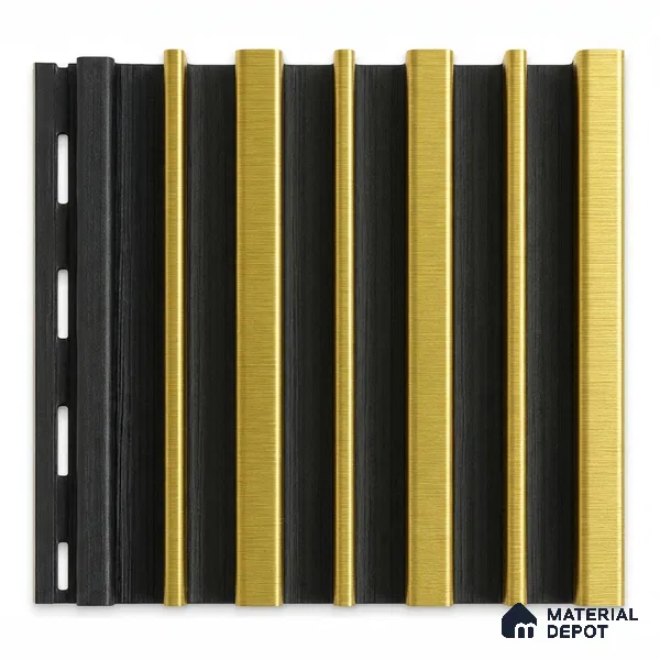 Oro 10 ft x 0.89 ft (3060x270 mm) Stripes Dual Tone Design Interior & Exterior Wall & Ceiling Panel - 20 mm | Suitable for Balcony, Facade & Open Area | Width is Subjected to 5% Variation