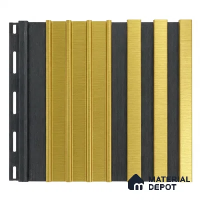 Oro 10 ft x 0.89 ft (3060x270 mm) Unic Dual Tone Design Interior & Exterior Wall & Ceiling Panel - 15 mm | Suitable for Balcony, Facade & Open Area | Width is Subjected to 5% Variation