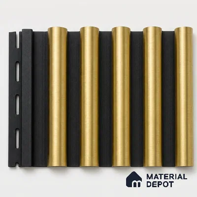 Oro 10 ft x 0.7 ft (3060x215 mm) Dome Dual Black Design Interior & Exterior Wall & Ceiling Panel - 20 mm | Suitable for Balcony, Facade & Open Area | Width is Subjected to 5% Variation