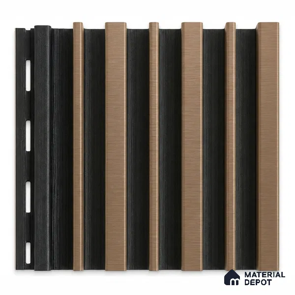 Rame 10 ft x 0.89 ft (3060x270 mm) Stripes Dual Tone Design Interior & Exterior Wall & Ceiling Panel - 20 mm | Suitable for Balcony, Facade & Open Area | Width is Subjected to 5% Variation