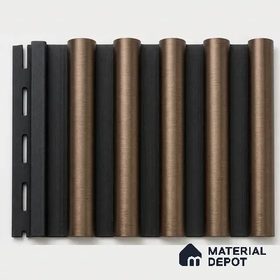 Rame 10 ft x 0.7 ft (3060x215 mm) Dome Dual Black Design Interior & Exterior Wall & Ceiling Panel - 20 mm | Suitable for Balcony, Facade & Open Area | Width is Subjected to 5% Variation