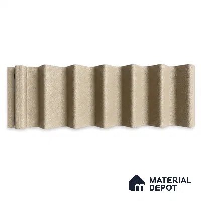 Linen Ivory 10 ft x 0.85 ft (3060x260 mm) Prism Design Interior & Exterior Wall & Ceiling Panel - 21 mm | Suitable for Balcony, Facade & Open Area | Width is Subjected to 5% Variation