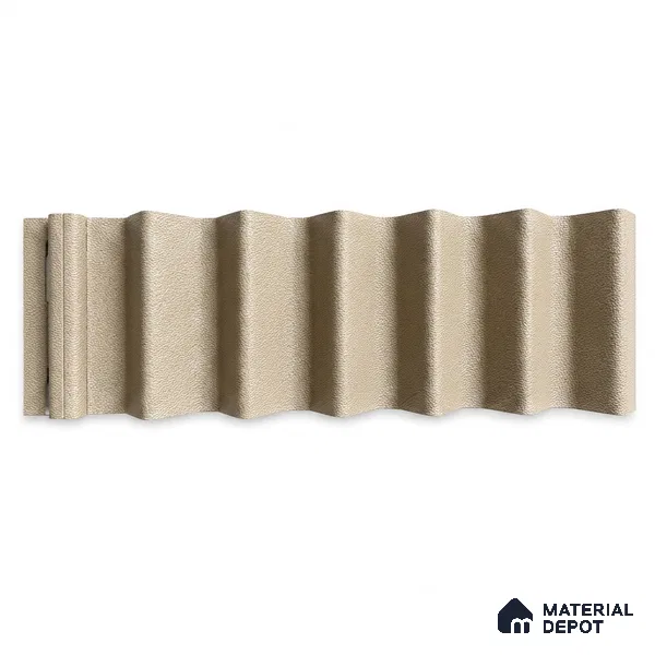 Linen Ivory 10 ft x 0.85 ft (3060x260 mm) Prism Design Interior & Exterior Wall & Ceiling Panel - 21 mm | Suitable for Balcony, Facade & Open Area | Width is Subjected to 5% Variation