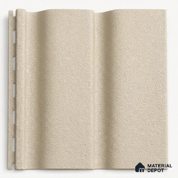 Linen Ivory 10 ft x 0.89 ft (3060x270 mm) Wave Design Interior & Exterior Wall & Ceiling Panel - 16 mm | Suitable for Balcony, Facade & Open Area | Width is Subjected to 5% Variation