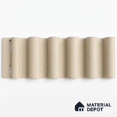 Linen Ivory 10 ft x 0.7 ft (3060x215 mm) Dome Design Interior & Exterior Wall & Ceiling Panel - 20 mm | Suitable for Balcony, Facade & Open Area | Width is Subjected to 5% Variation