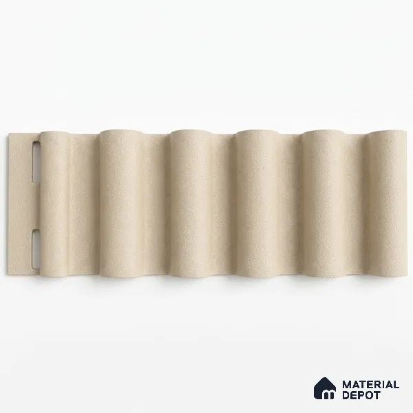 Linen Ivory 10 ft x 0.7 ft (3060x215 mm) Dome Design Interior & Exterior Wall & Ceiling Panel - 20 mm | Suitable for Balcony, Facade & Open Area | Width is Subjected to 5% Variation