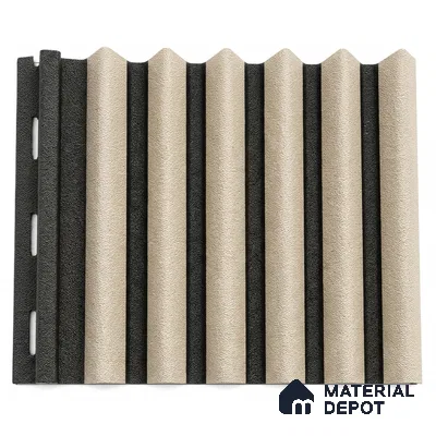 Linen Ivory 10 ft x 0.85 ft (3060x260 mm) Prism Dual Tone Design Interior & Exterior Wall & Ceiling Panel - 21 mm | Suitable for Balcony, Facade & Open Area | Width is Subjected to 5% Variation