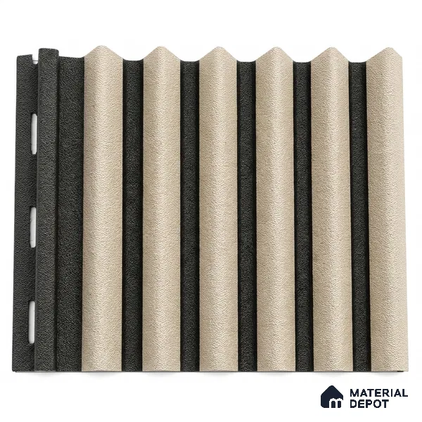 Linen Ivory 10 ft x 0.85 ft (3060x260 mm) Prism Dual Tone Design Interior & Exterior Wall & Ceiling Panel - 21 mm | Suitable for Balcony, Facade & Open Area | Width is Subjected to 5% Variation