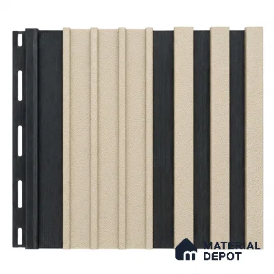 Linen Ivory 10 ft x 0.89 ft (3060x270 mm) Unic Dual Tone Design Interior & Exterior Wall & Ceiling Panel - 15 mm | Suitable for Balcony, Facade & Open Area | Width is Subjected to 5% Variation