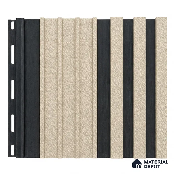 Linen Ivory 10 ft x 0.89 ft (3060x270 mm) Unic Dual Tone Design Interior & Exterior Wall & Ceiling Panel - 15 mm | Suitable for Balcony, Facade & Open Area | Width is Subjected to 5% Variation