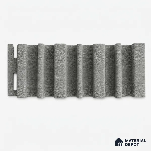 Linen Grey 10 ft x 0.89 ft (3060x270 mm) Stripes Design Interior & Exterior Wall & Ceiling Panel - 20 mm | Suitable for Balcony, Facade & Open Area | Width is Subjected to 5% Variation